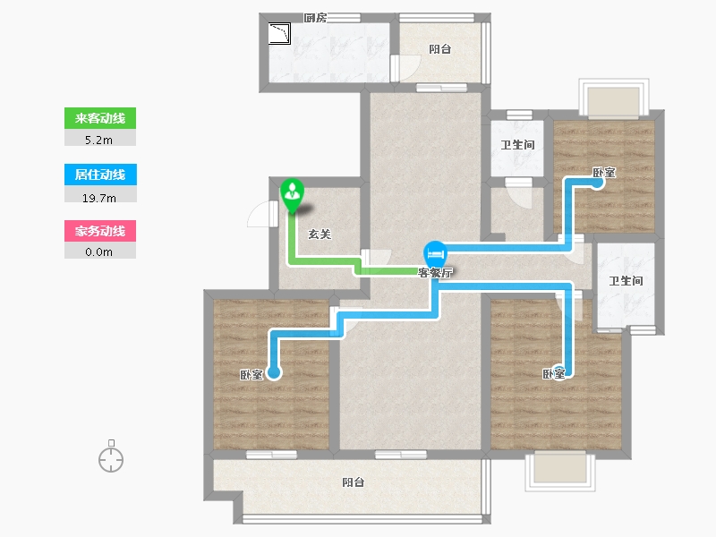 河南省-驻马店市-众泰御景湾-101.40-户型库-动静线