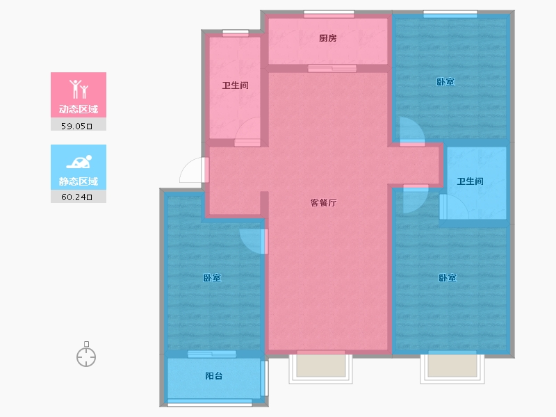 山东省-潍坊市-金都世家-106.30-户型库-动静分区