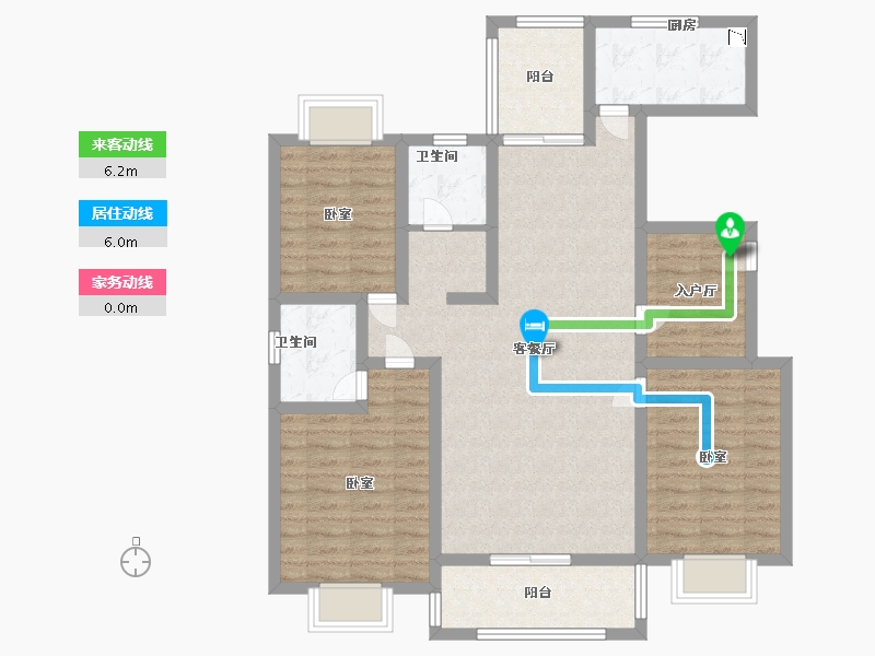 河南省-驻马店市-众泰御景湾-101.81-户型库-动静线