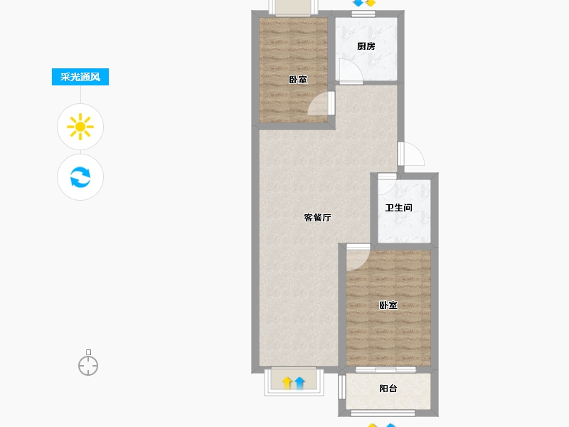 山东省-潍坊市-金都世家-73.24-户型库-采光通风