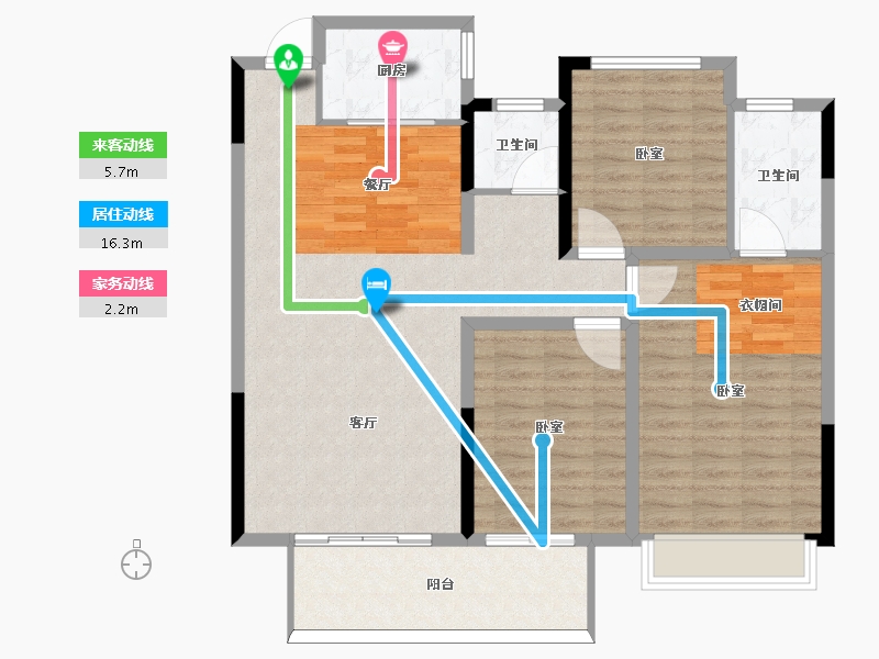 河南省-信阳市-华壹·天福上和院-106.00-户型库-动静线