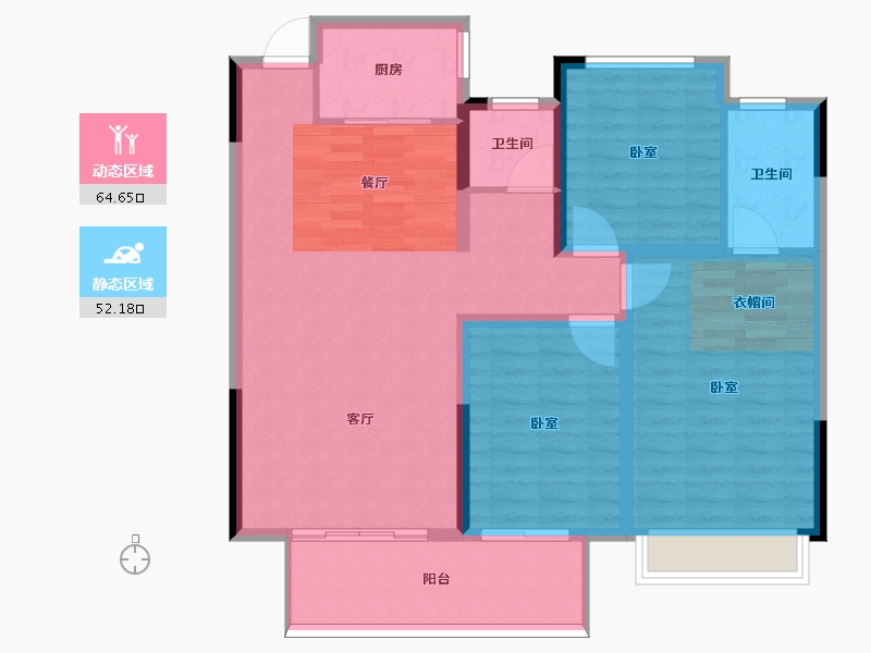 河南省-信阳市-华壹·天福上和院-106.00-户型库-动静分区