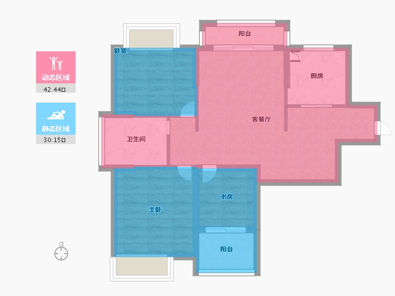 福建省-厦门市-永鸿厦门湾1号-63.84-户型库-动静分区