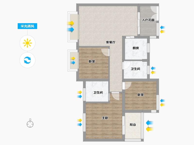 福建省-厦门市-永鸿厦门湾1号-78.00-户型库-采光通风