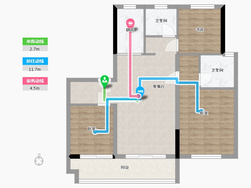 浙江省-杭州市-融信澜庭启杭-79.77-户型库-动静线