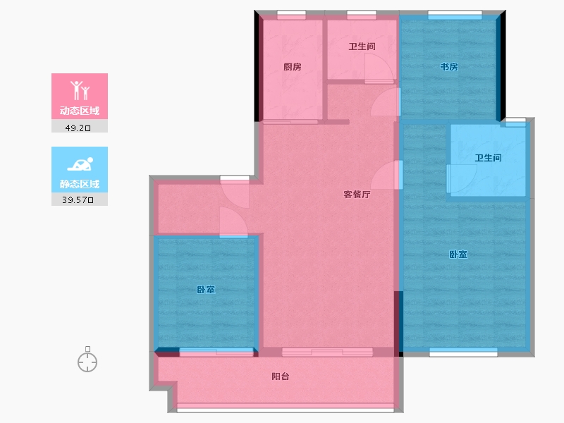 浙江省-杭州市-融信澜庭启杭-79.77-户型库-动静分区