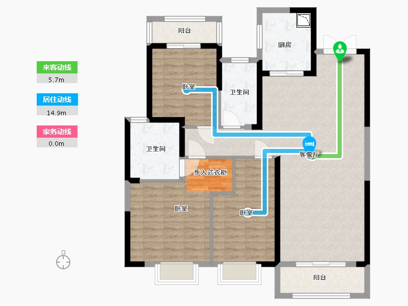 湖北省-武汉市-大华铂金瑞府三期-112.00-户型库-动静线