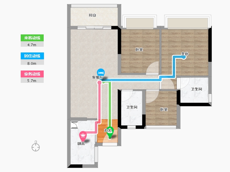 广东省-广州市-越秀·滨湖悦府-80.00-户型库-动静线