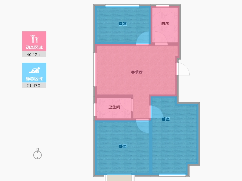 山东省-潍坊市-安丘壹号公馆-82.01-户型库-动静分区