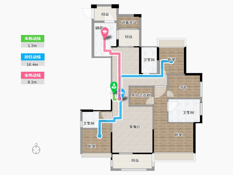 浙江省-宁波市-保利滨湖天地-145.99-户型库-动静线