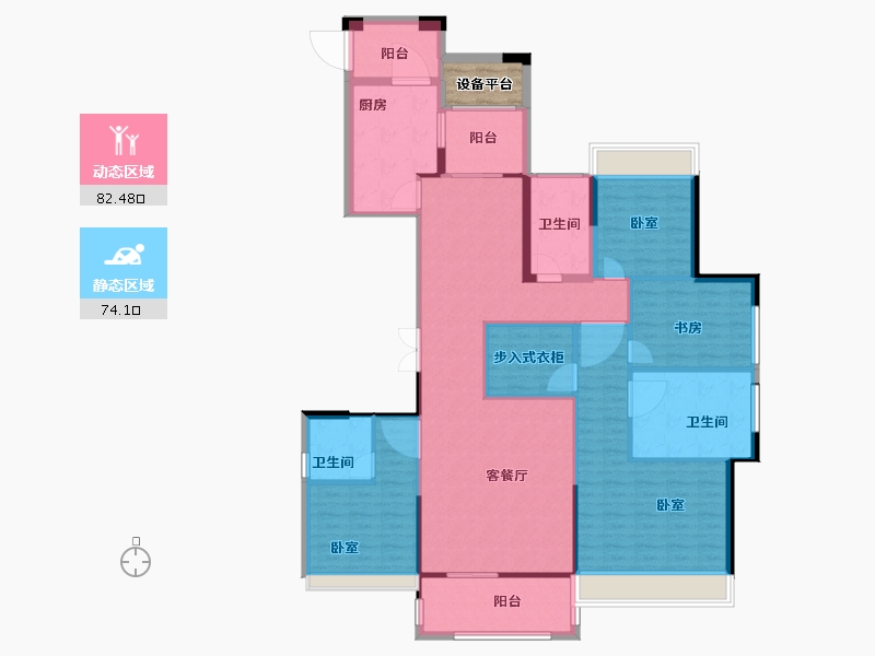 浙江省-宁波市-保利滨湖天地-145.99-户型库-动静分区