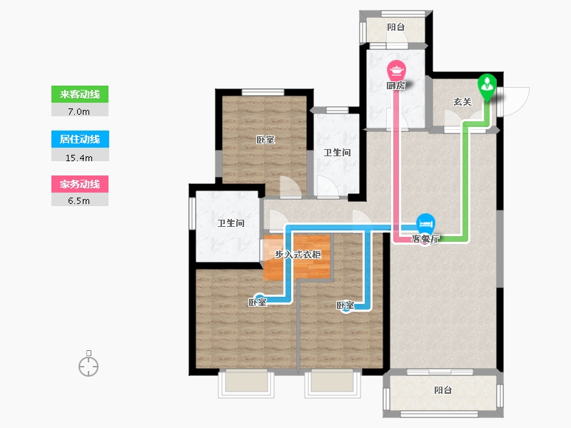 湖北省-武汉市-大华铂金瑞府三期-112.00-户型库-动静线