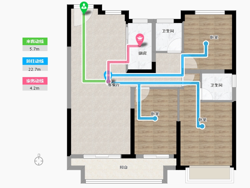 湖北省-黄冈市-孔雀城十里湖光-96.00-户型库-动静线