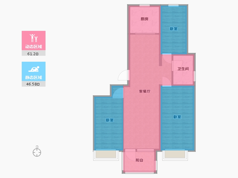 山东省-东营市-东亚清风小镇·帝景园-97.01-户型库-动静分区