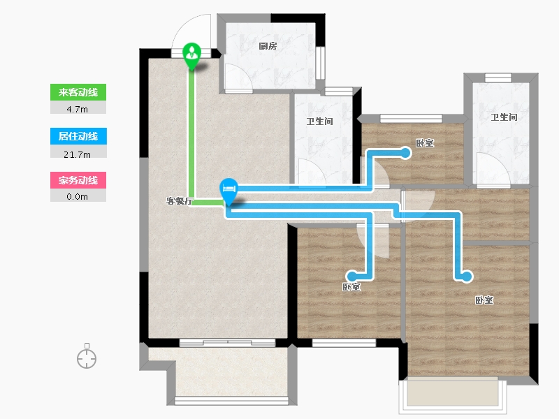 河南省-商丘市-亿洲·山水学府-86.00-户型库-动静线