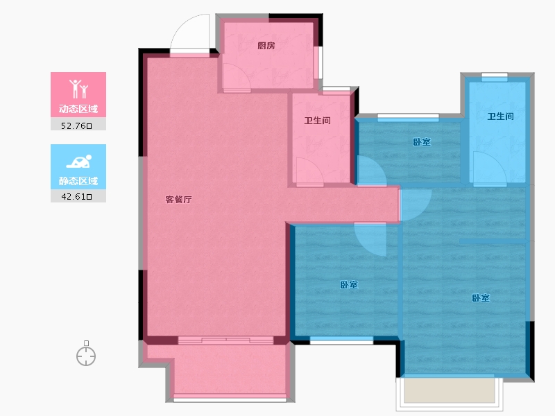 河南省-商丘市-亿洲·山水学府-86.00-户型库-动静分区