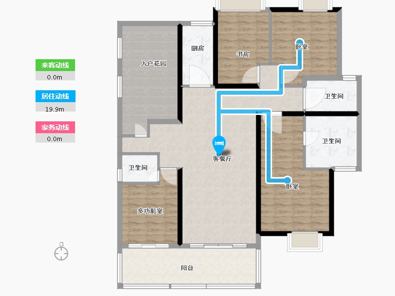 广东省-佛山市-美的御海东郡-144.00-户型库-动静线