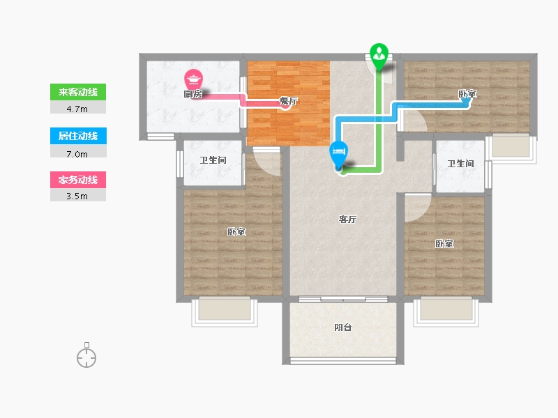 河南省-信阳市-金诚东方花园-99.51-户型库-动静线