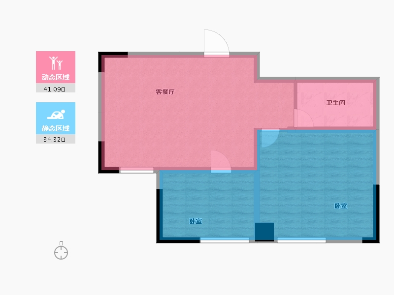 浙江省-宁波市-象山港文化广场-67.99-户型库-动静分区