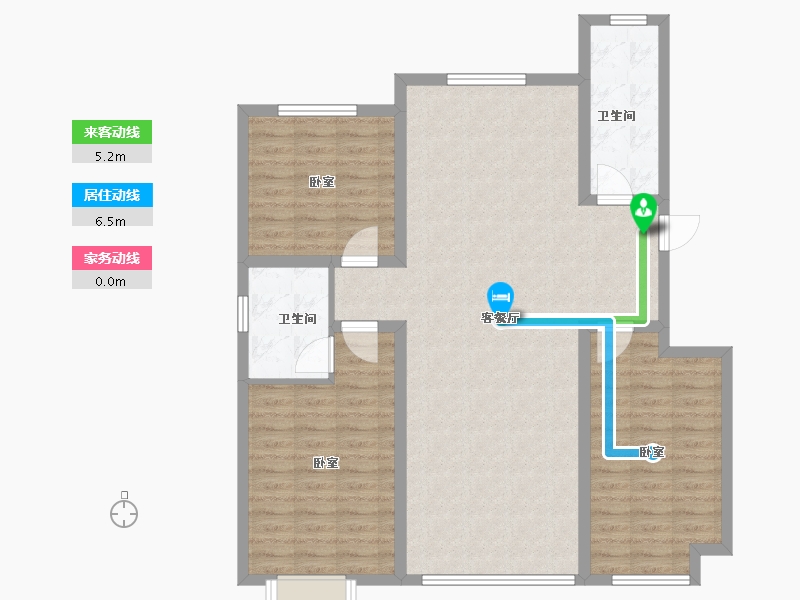 山东省-潍坊市-安丘壹号公馆-106.00-户型库-动静线