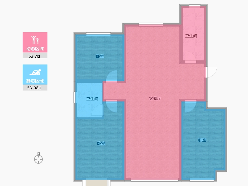 山东省-潍坊市-安丘壹号公馆-106.00-户型库-动静分区