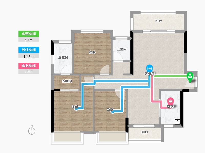 广东省-惠州市-花样年花好园-87.04-户型库-动静线