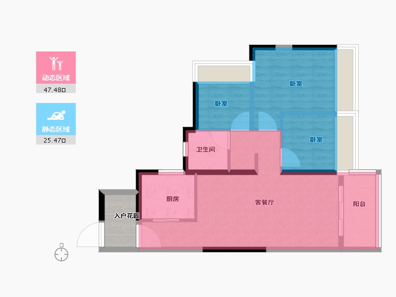 广东省-广州市-保利东郡-69.00-户型库-动静分区