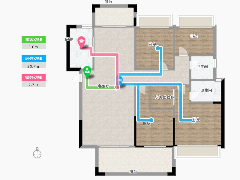 湖南省-衡阳市-阳光金城-108.00-户型库-动静线