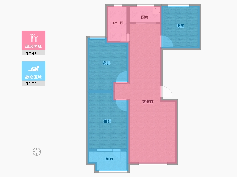 山东省-淄博市-冠博兰亭苑-96.20-户型库-动静分区