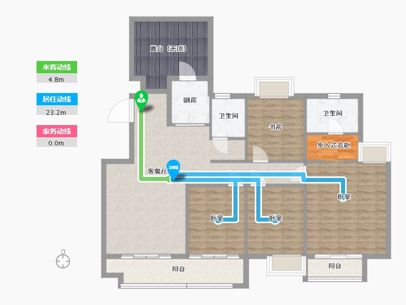 湖北省-武汉市-联投梓山郡-124.03-户型库-动静线