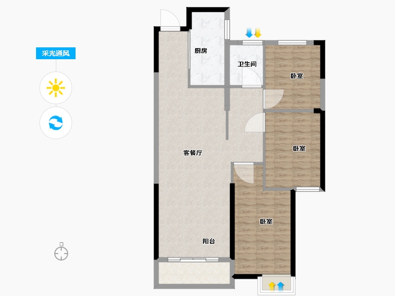 湖北省-武汉市-纽宾凯汉CITY-98.01-户型库-采光通风