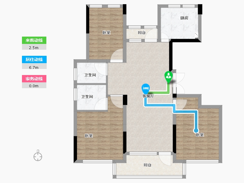 湖北省-襄阳市-宏泰中央公园-104.01-户型库-动静线