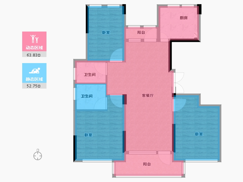 湖北省-襄阳市-宏泰中央公园-104.01-户型库-动静分区