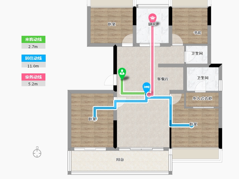 湖北省-十堰市-大家十里桃源-95.78-户型库-动静线