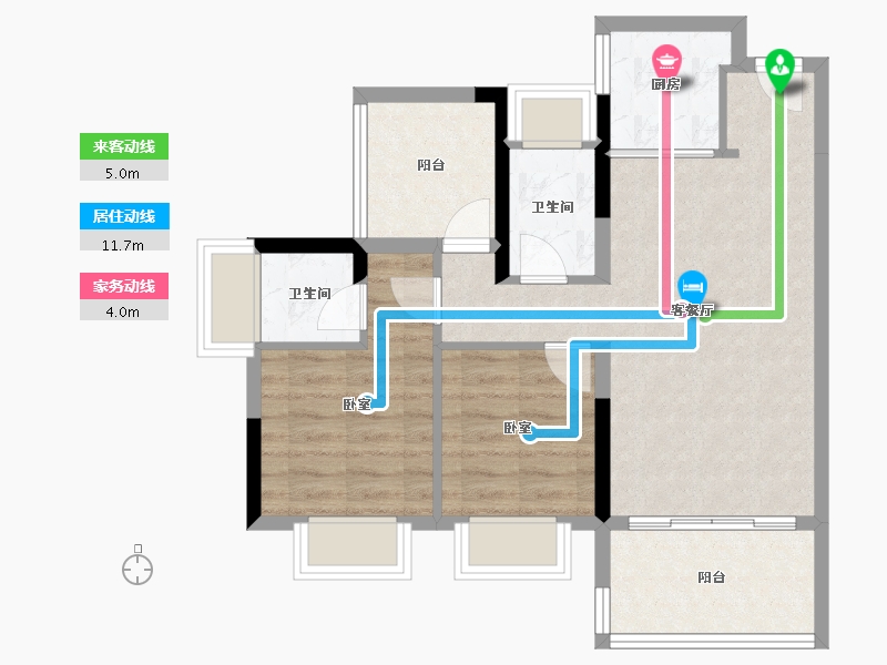 广东省-惠州市-臻景园-66.16-户型库-动静线