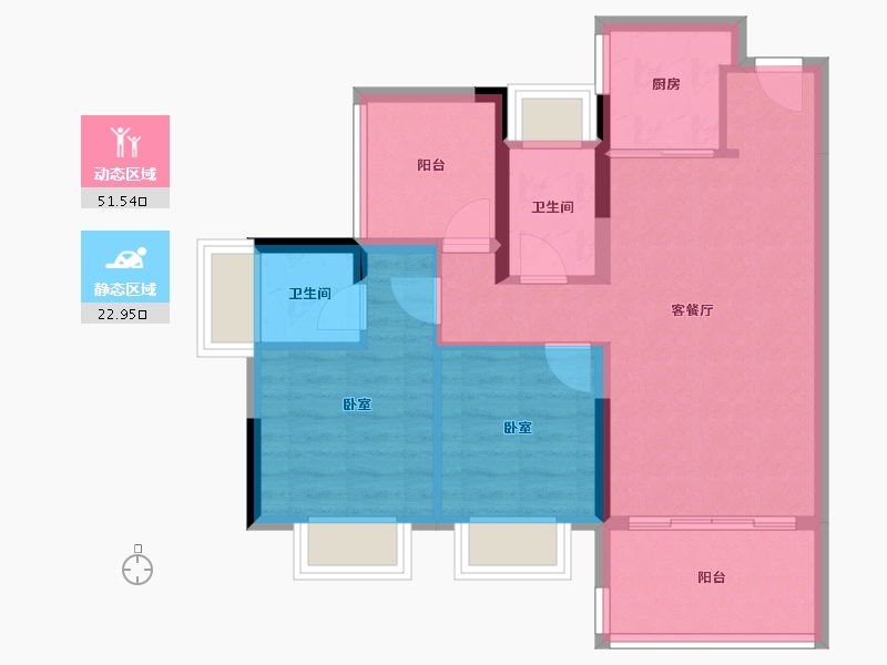 广东省-惠州市-臻景园-66.16-户型库-动静分区