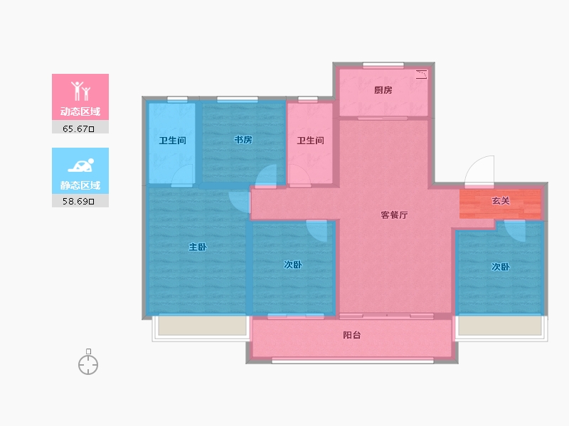 山东省-淄博市-云星齐都御园-112.00-户型库-动静分区