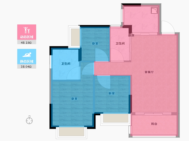 广东省-广州市-恒大御湖郡-78.01-户型库-动静分区