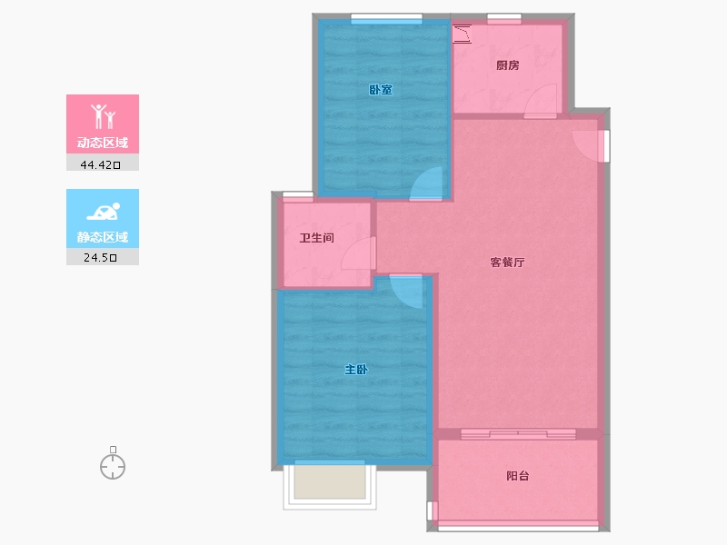 福建省-厦门市-招商兰溪谷-62.00-户型库-动静分区