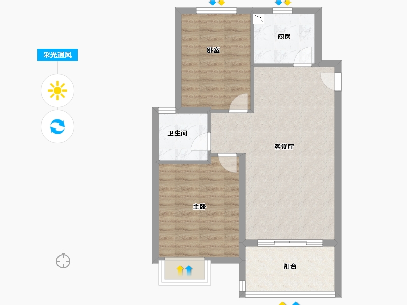 福建省-厦门市-招商兰溪谷-62.00-户型库-采光通风