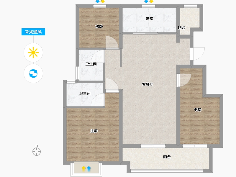 山东省-临沂市-金樾门第-100.01-户型库-采光通风