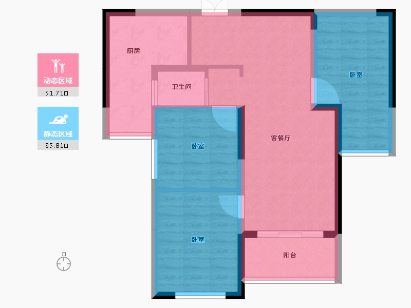 湖北省-孝感市-民邦壹号院-77.98-户型库-动静分区