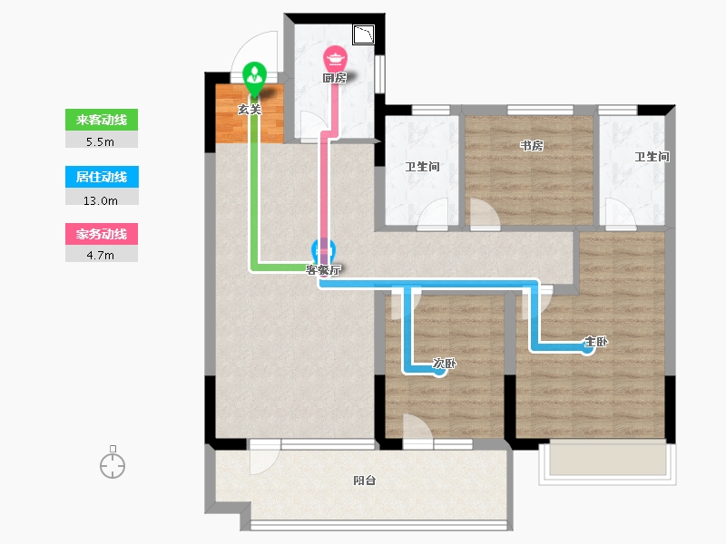 山东省-淄博市-宏程健康活力城-94.00-户型库-动静线