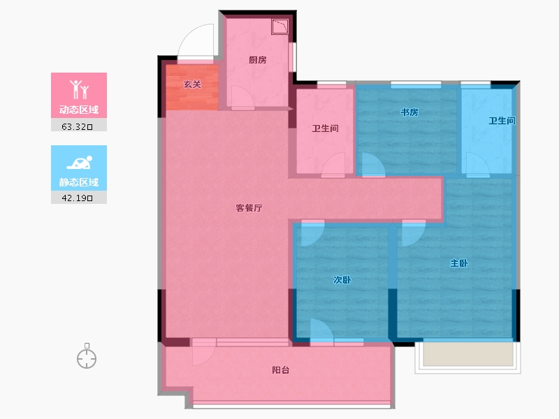 山东省-淄博市-宏程健康活力城-94.00-户型库-动静分区