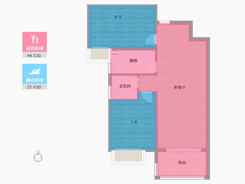 福建省-厦门市-招商兰溪谷-60.00-户型库-动静分区