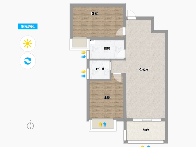 福建省-厦门市-招商兰溪谷-60.00-户型库-采光通风