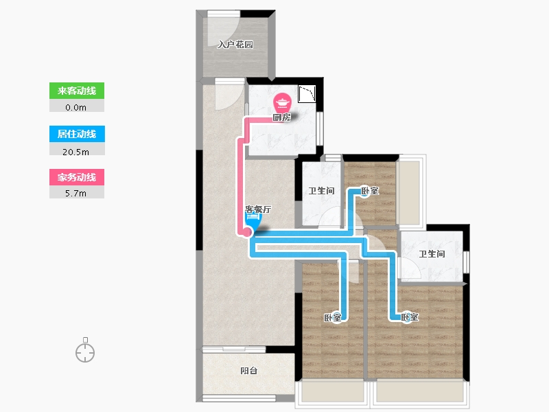 广东省-广州市-保利东郡-80.45-户型库-动静线