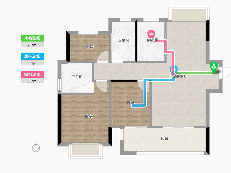 湖南省-株洲市-锦艺·锦湘悦-79.94-户型库-动静线