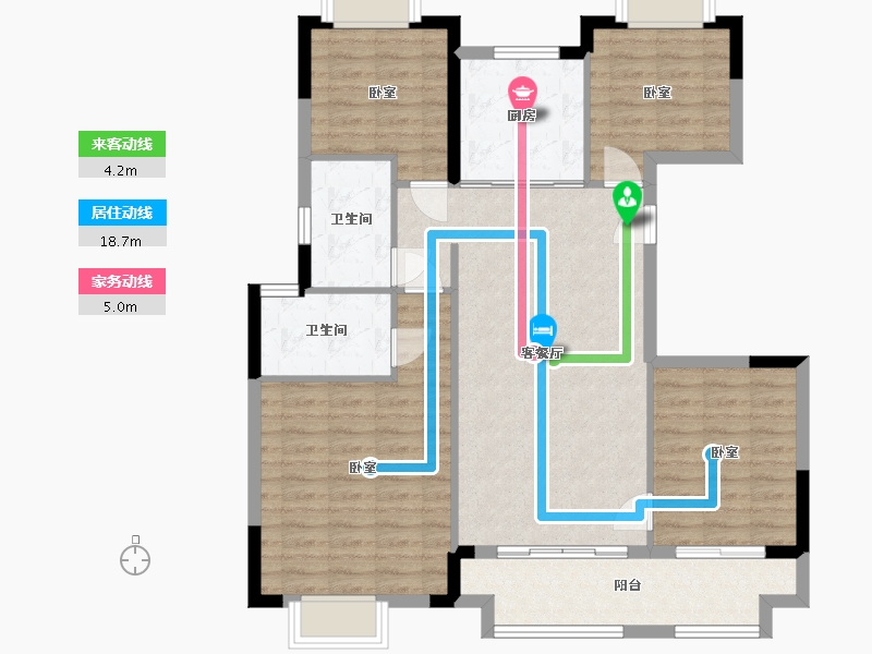 湖北省-武汉市-美的君兰半岛-102.00-户型库-动静线