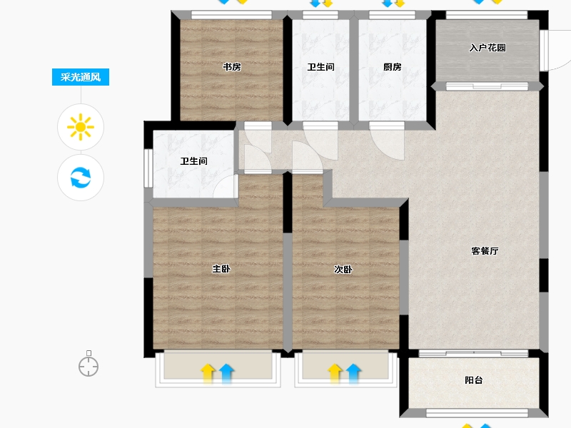 安徽省-蚌埠市-上河时代-101.09-户型库-采光通风